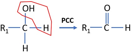 Primary alcohol oxidation by PCC